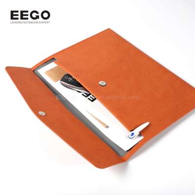 OEM office conference presentation business file folder A4 pu leather custom portfolio with logo