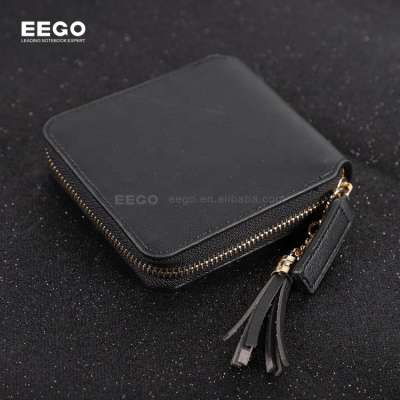 Hot selling business PU leather custom logo crediet multi-slot zipper wallet card bag